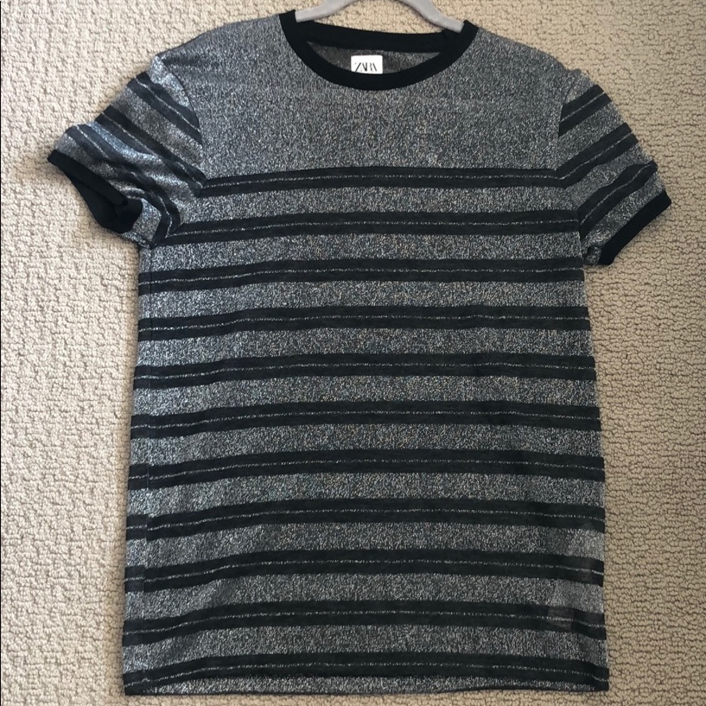 Men’s Zara glitter T-shirt